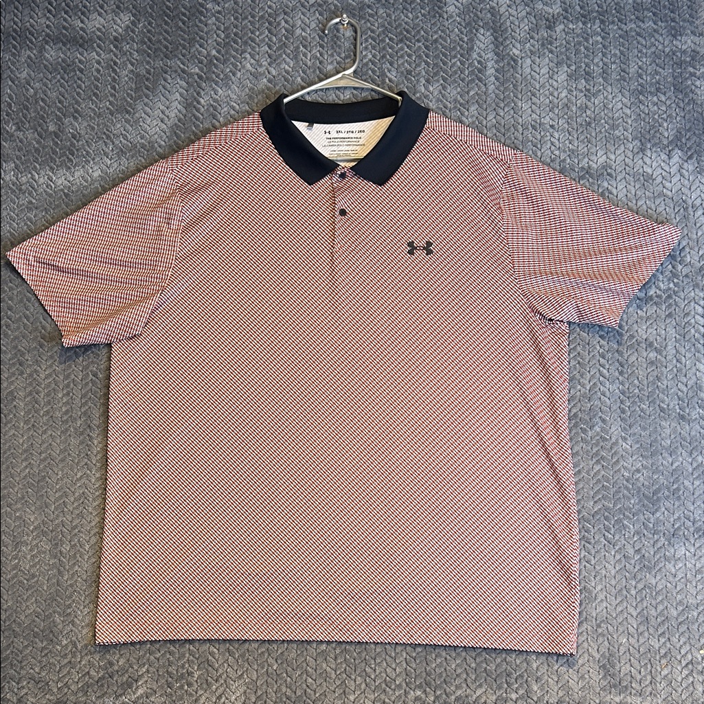 Mens Under Armour Match Play Printed Polo Golf Size Xxl